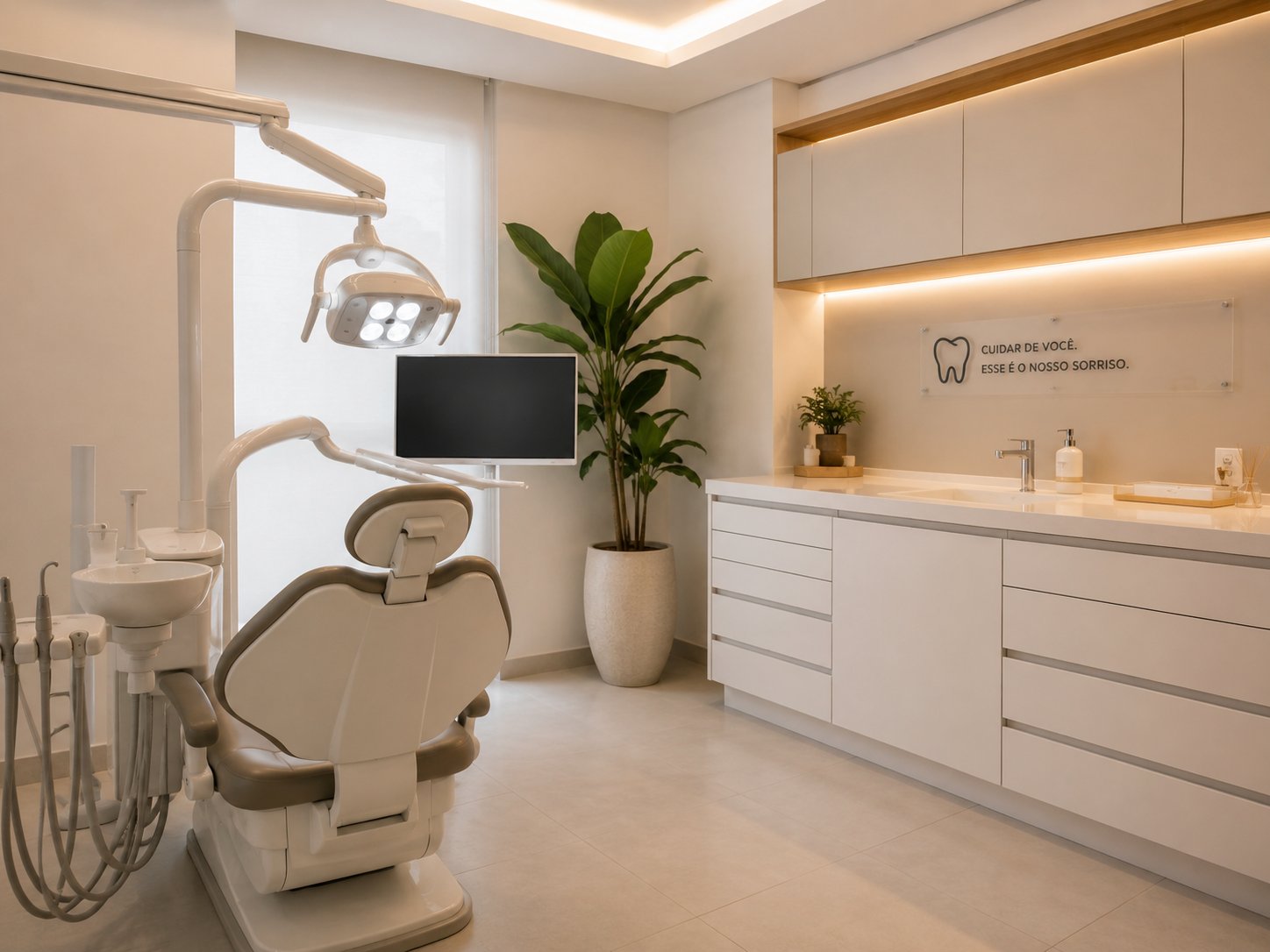 Clínica odontológica moderna com presença digital